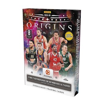 25-26_originsbk_euroleague_hobby.jpg 2025/26 Panini Origins EuroLeague Basketball Hobby 12-Box Case (Presell)