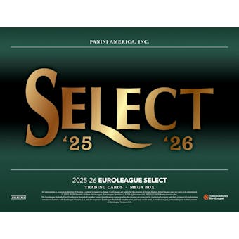 2025/26 Panini Select EuroLeague Basketball Mega Hobby 20-Box Case (Presell)