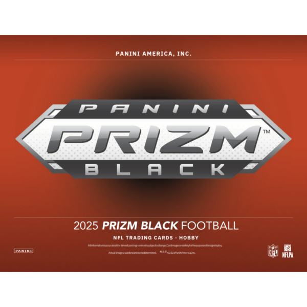 2025 Panini Prizm Black Football Hobby 12 Box Case